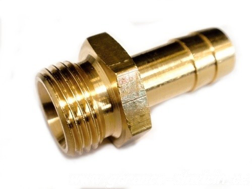 Image pro obrázek produktu Mosazné šroubení      G1/8" s trnem na hadici 9mm